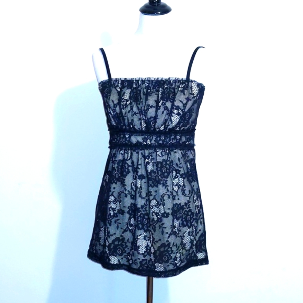 Maurices Lace Overlay Tank Large